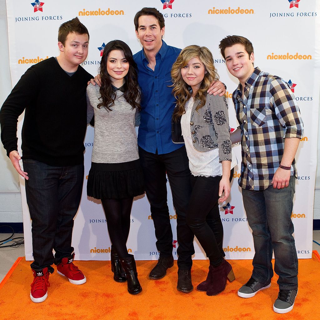 Noah Munck, Miranda Cosgrove, Jerry Trainor, Jeanette McCurdy und Nathan Kress, Cast von "iCarly"