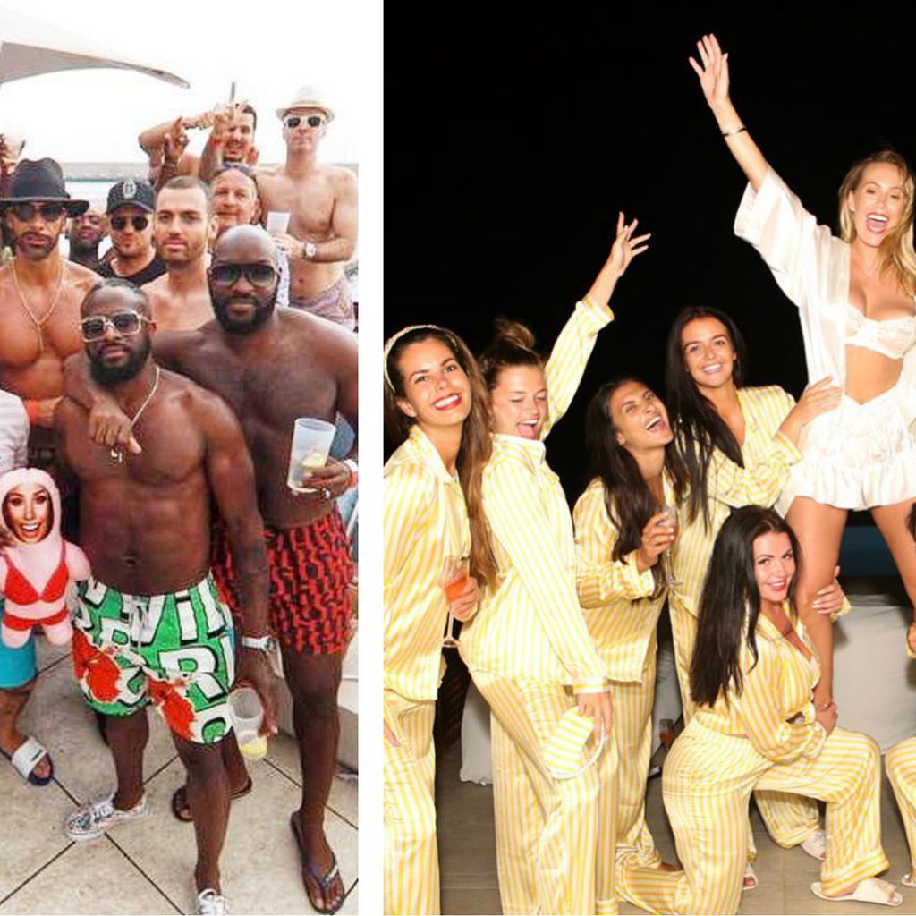 Rio Ferdinand und Kate Wright mit ihren Freunden