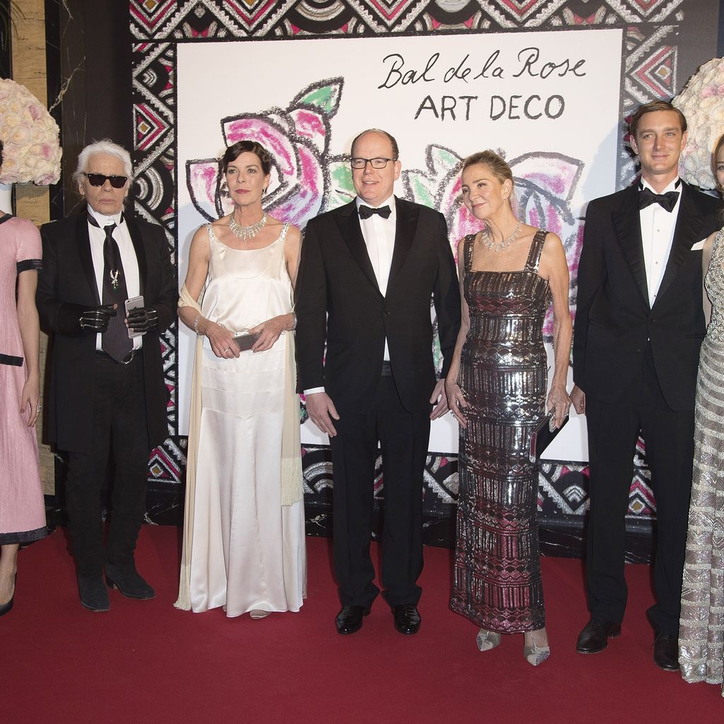 Albert II von Monaco, Karl Lagerfeld, Charlotte Casiraghi und Caroline von Monaco