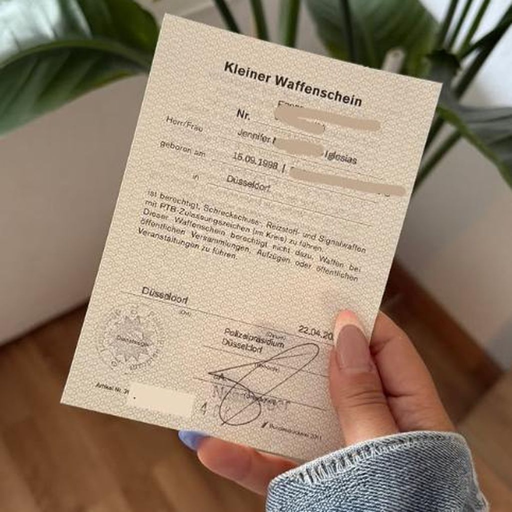 Der Waffenschein von Jennifer Iglesias, Juni 2025