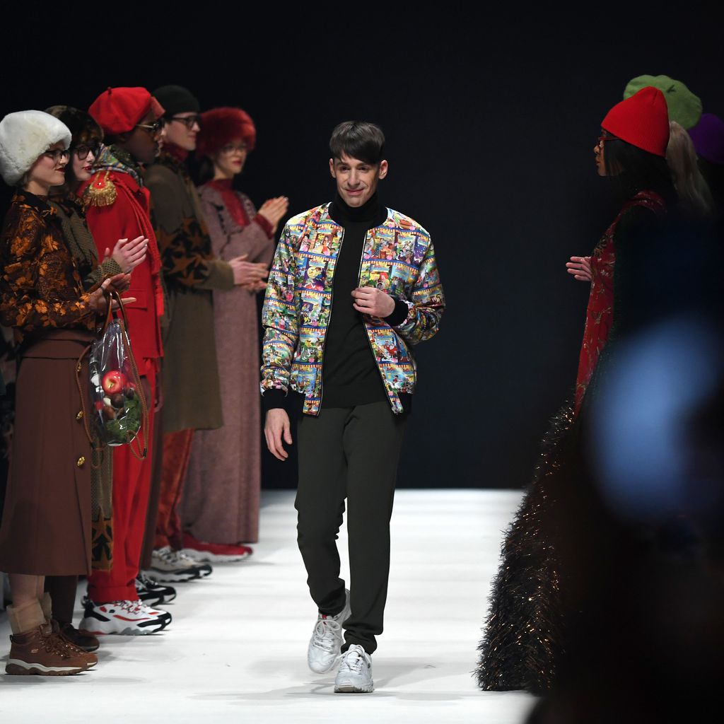 Designer Kilian Kerner bei seiner Show auf der Fashion Week Berlin 2020