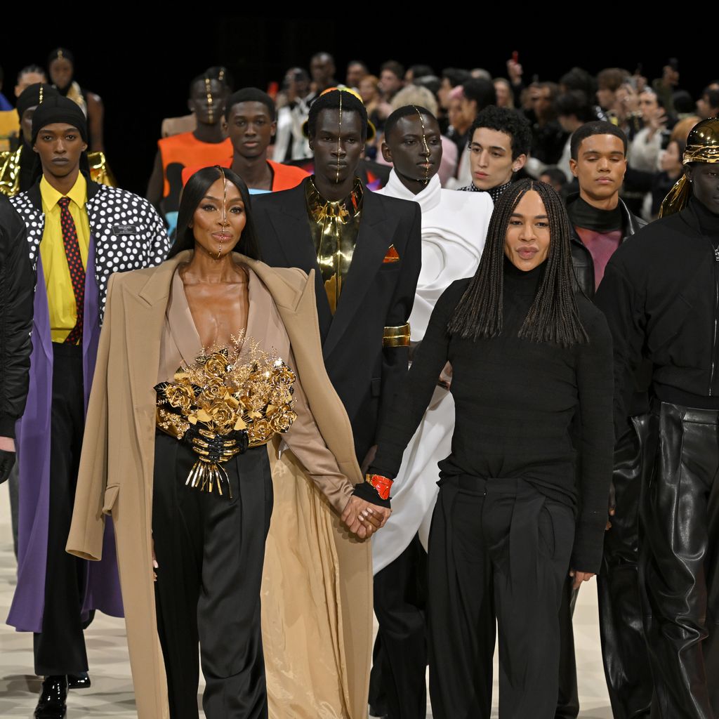Designer Olivier Rousteing, Naomi Campbell und Models, 2024