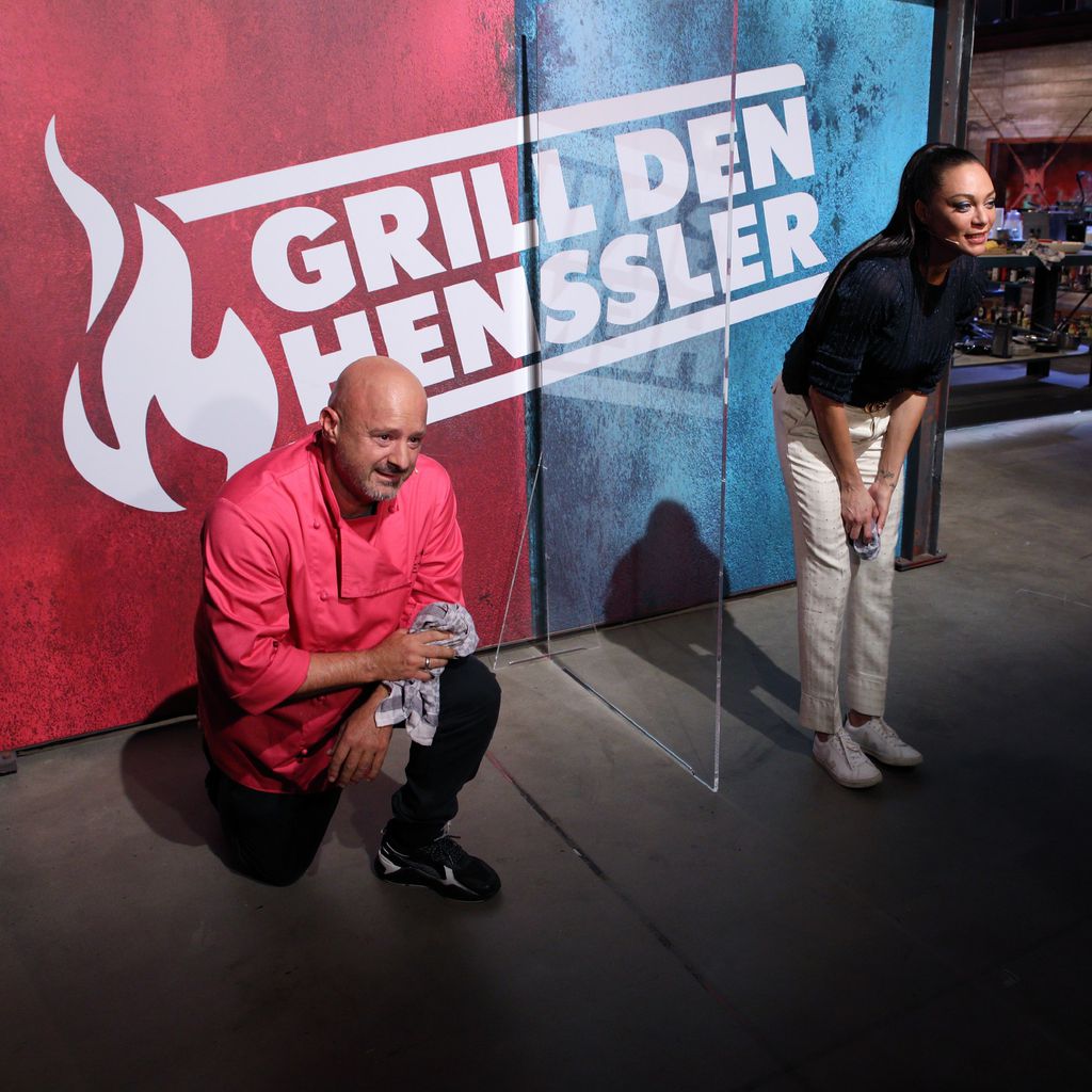 Detlef Steves und Lilly Becker bei "Grill den Henssler"