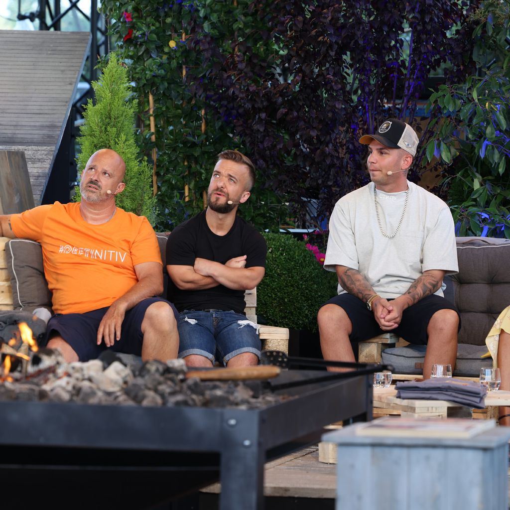 Detlev Steves, Mathias Mester, Pietro Lombardi und Jana Ina Zarrella bei "Grill den Henssler"