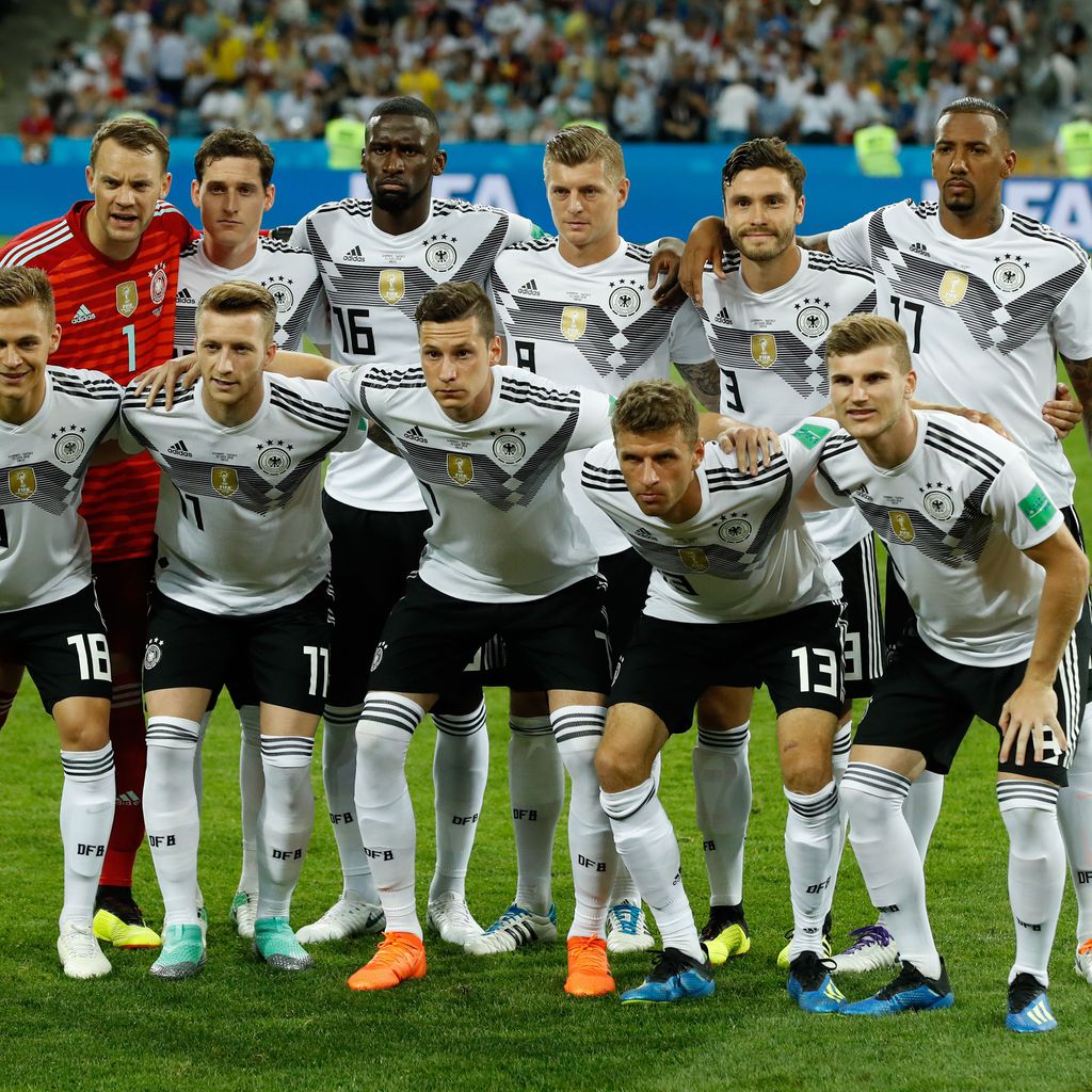 Deutsche Fußballnationalmannschaft vor dem WM-Spiel gegen Schweden