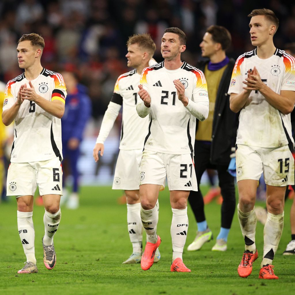 Joshua Kimmich, Robin Gosens und Nico Schlotterbeck, Oktober 2024