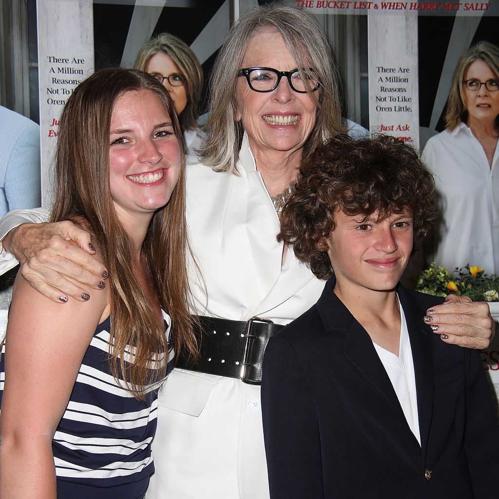 Diane Keaton mit ihren Kindern Dexter und Duke, Juli 2014