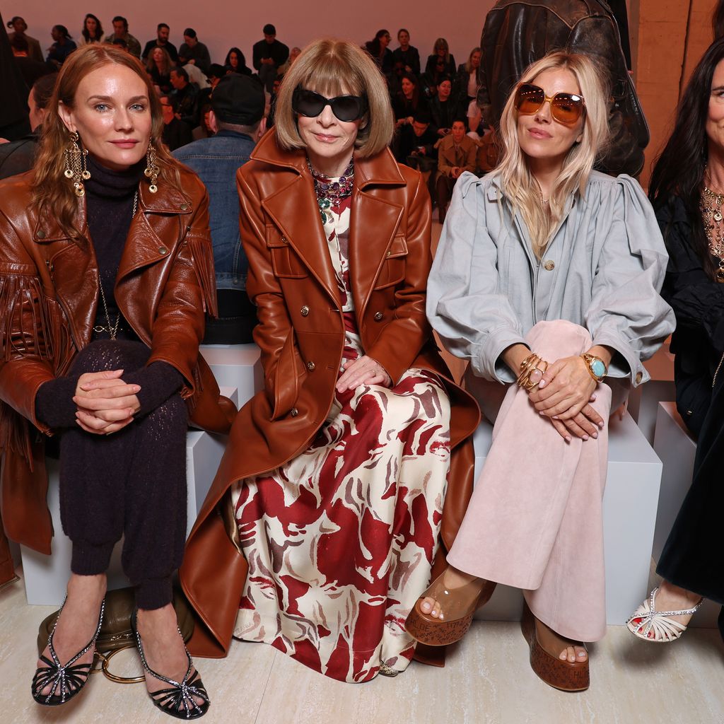 Diane Kruger, Anna Wintour, Sienna Miller und Juliette Lewis, Paris Fashion Week 2024