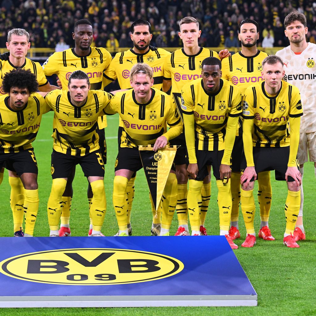 Die Aufstellung von Borussia Dortmund gegen FC Shakhtar Donetsk, Januar 2025