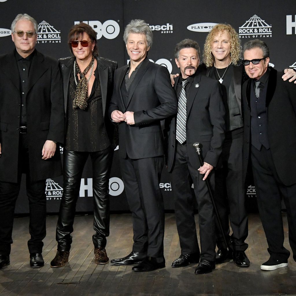 Die Bon Jovi Gründungsmitglieder im April 2018