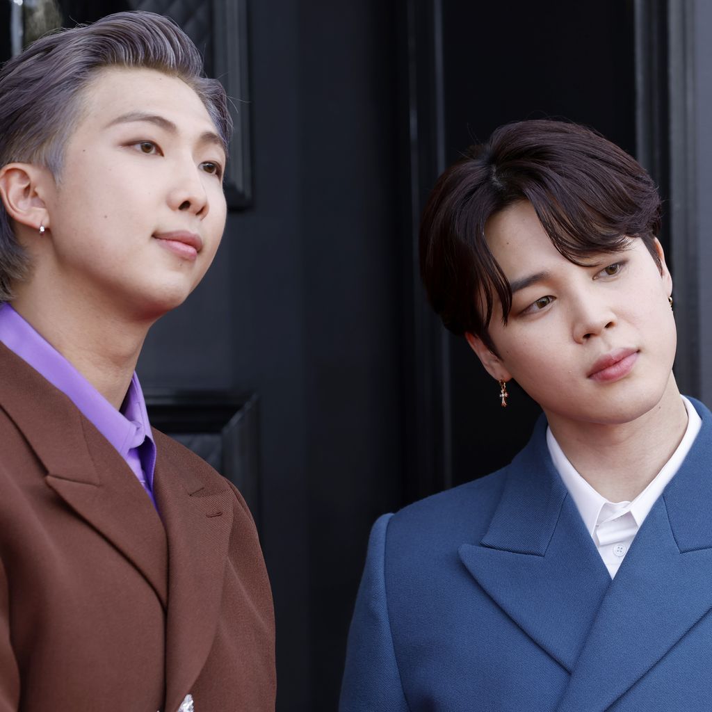 Die BTS-Stars Namjoon und Jimin bei den Grammy Awards 2022
