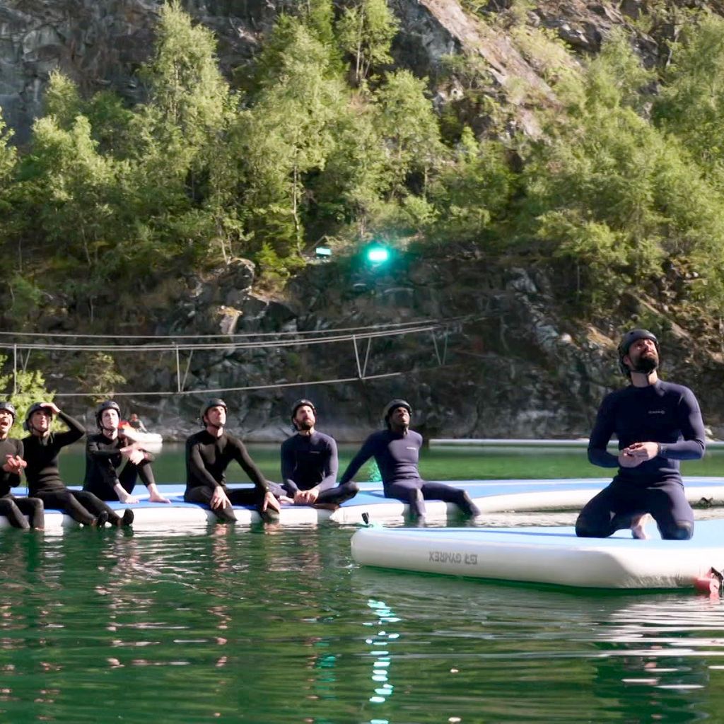 Die "#CoupleChallenge"-Stars beim "XXL-Tetris"-Game, 2026