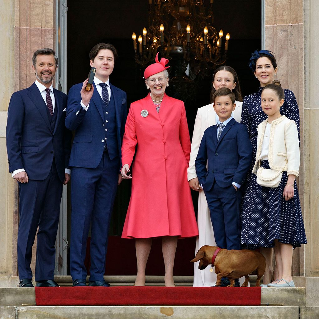 Die dänische Königsfamilie bei Prinz Christians Konfirmation