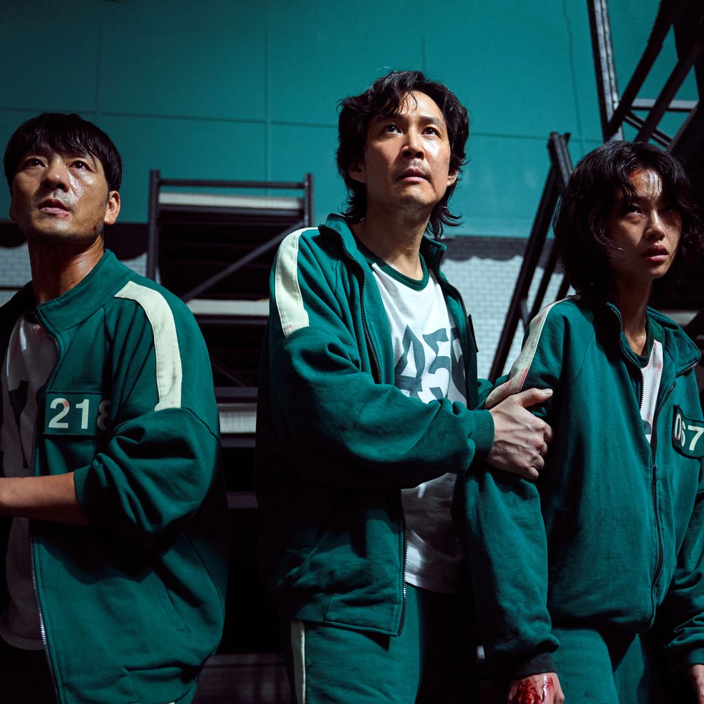 Die drei "Squid Game"-Darsteller Park Hae-soo, Jung Ho-yeon und Lee Jung-jae