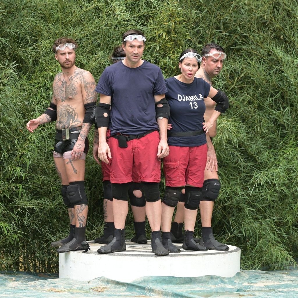 Die Dschungelcamper während der Prüfung "Creek der Sterne"