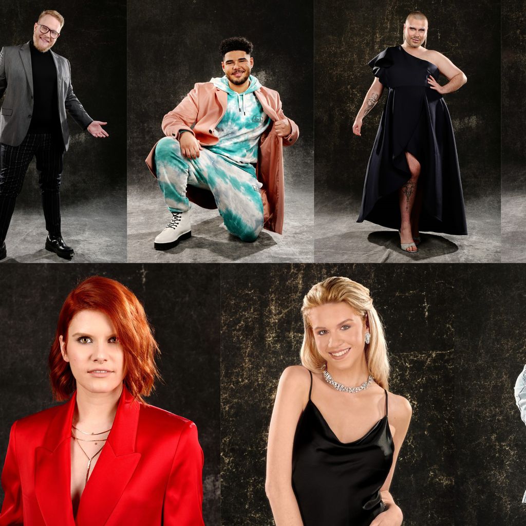 Die DSDS-Halbfinalisten Jan, Jan-Marten, Starian, Ludi, Kevin, Daniela, Michelle, Pia und Karl