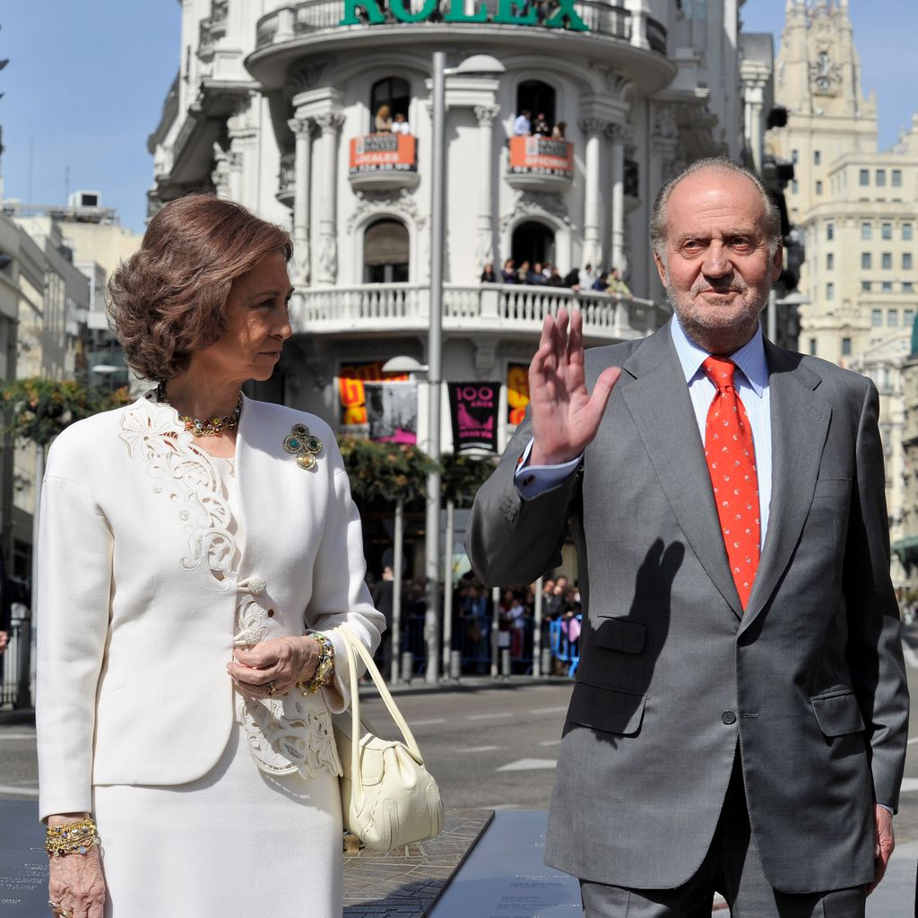 Die ehemalige spanische Königspaar Sofía und Juan Carlos in Madrid 2010