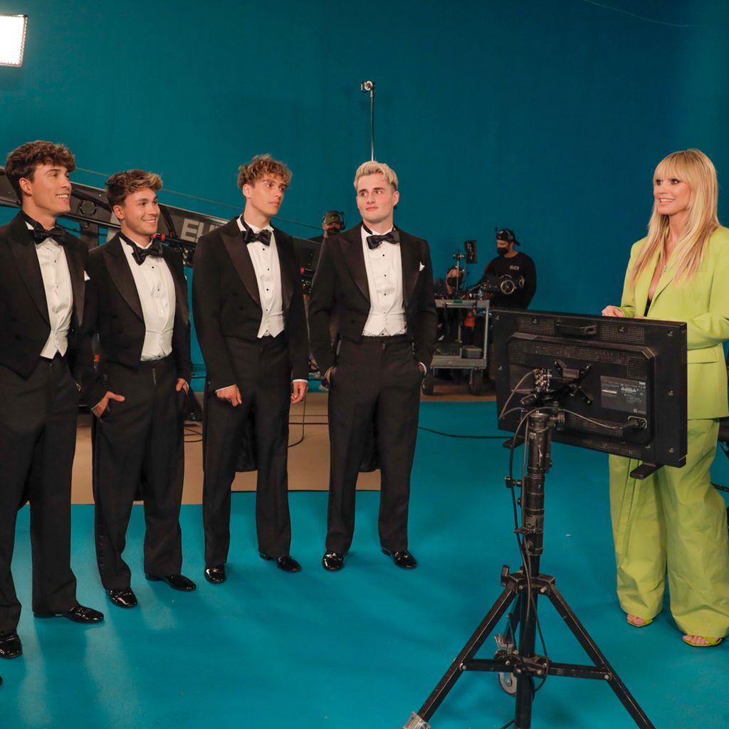 Die Elevator Boys und Heidi Klum bei "Germany's next Topmodel"