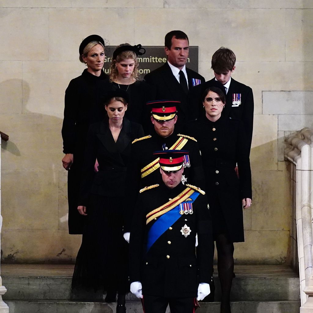 Die Enkel von Queen Elizabeth II. bei der Mahnwache