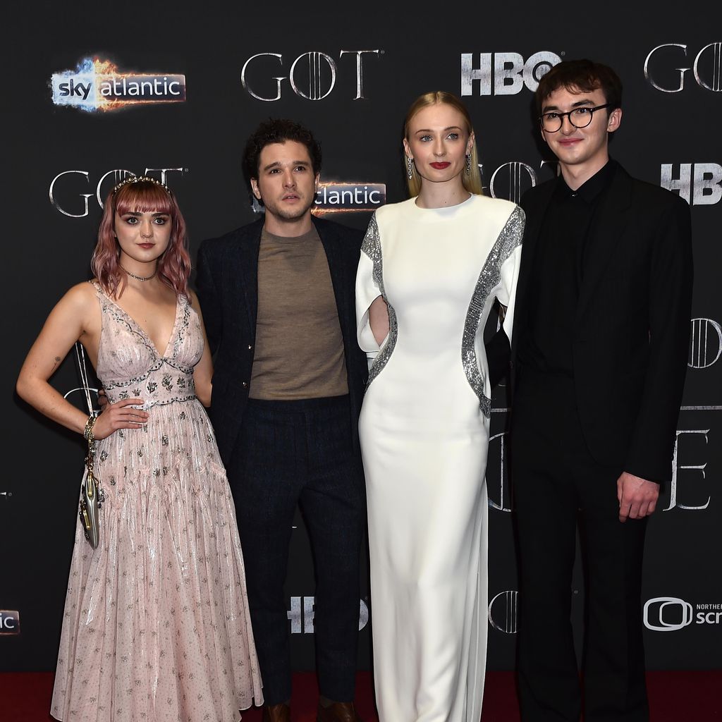 Die "Game of Thrones"-Stars Maisie Williams, Kit Harington, Sophie Turner und Isaac Hempstead-Wright