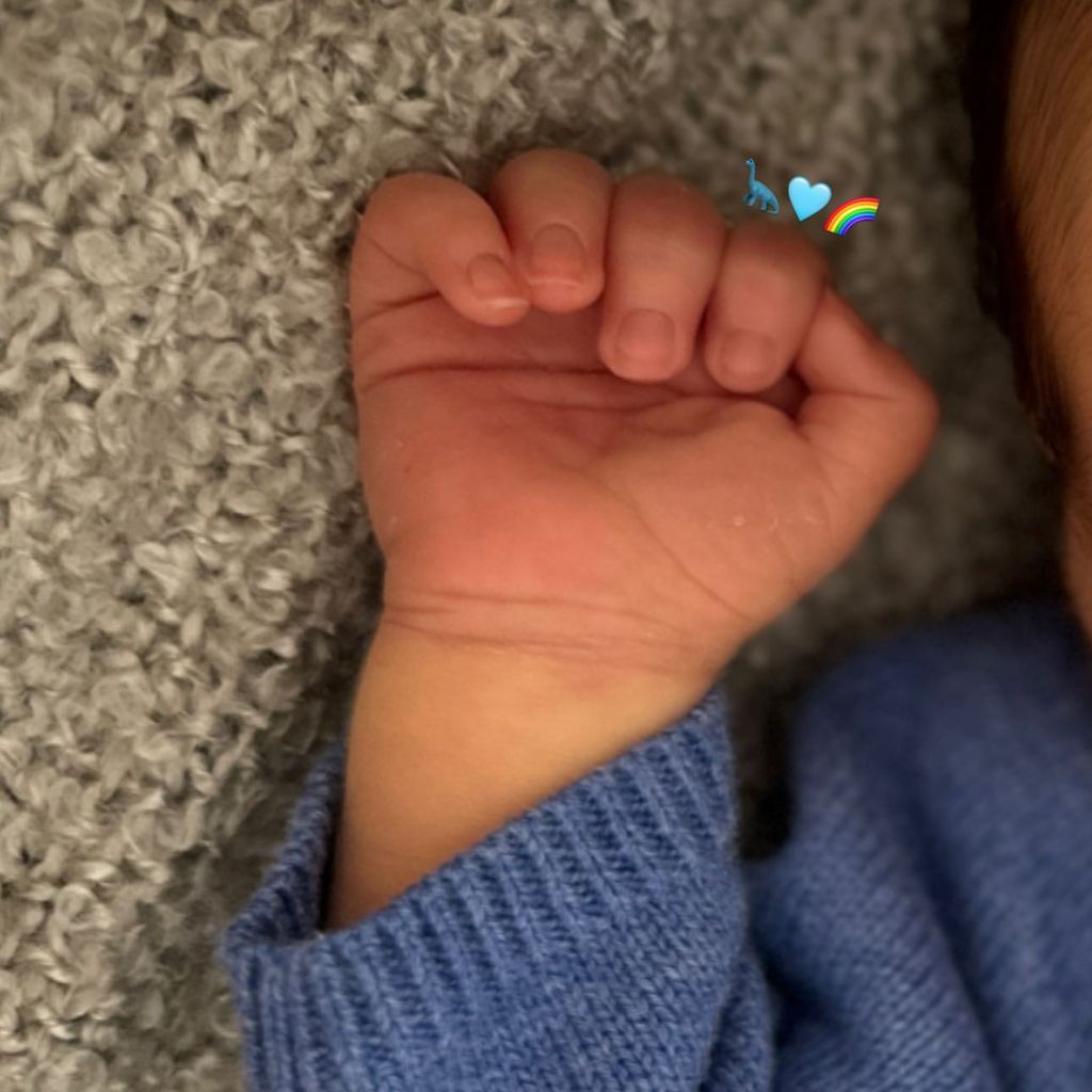 Die Hand von Anna Adamyans Baby