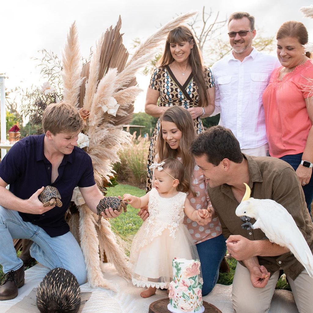 Familie Irwin an Grace' Geburtstag