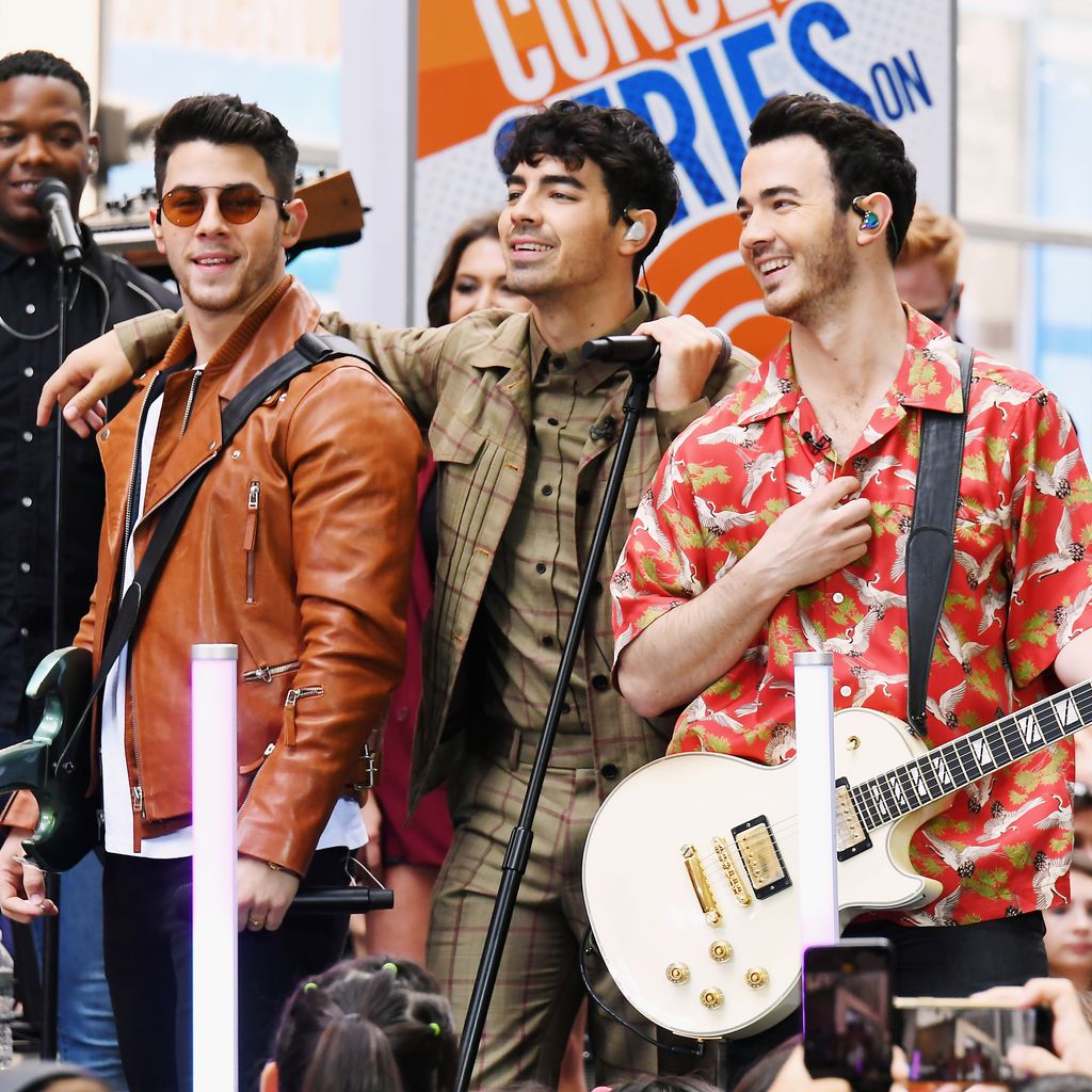Die Jonas Brothers bei einem Auftritt in New York