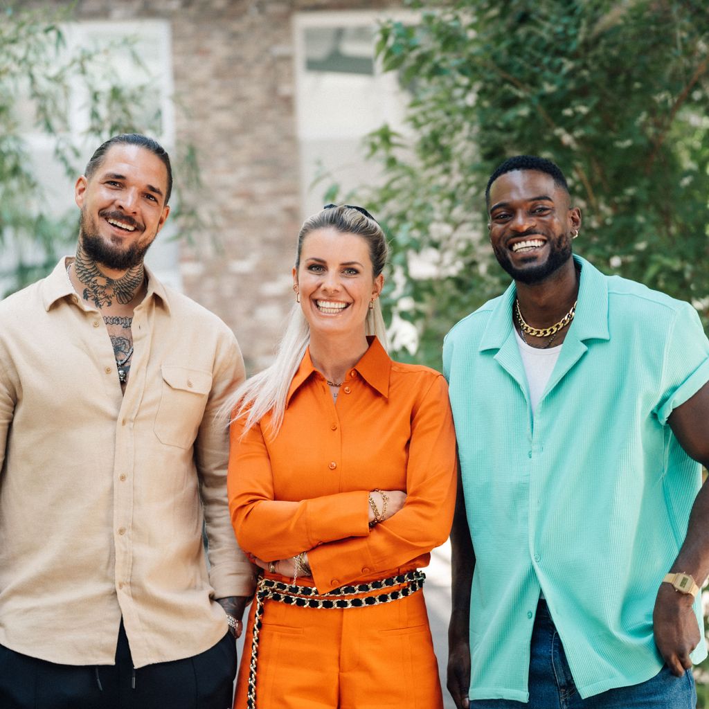 Die "Köln 50667"-Stars Zico Banach, Pia Tillmann und Jossy Luzayadio