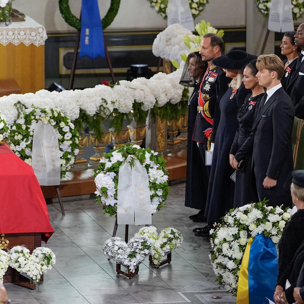Die Königsfamilie bei der Trauerfeier in Oslo