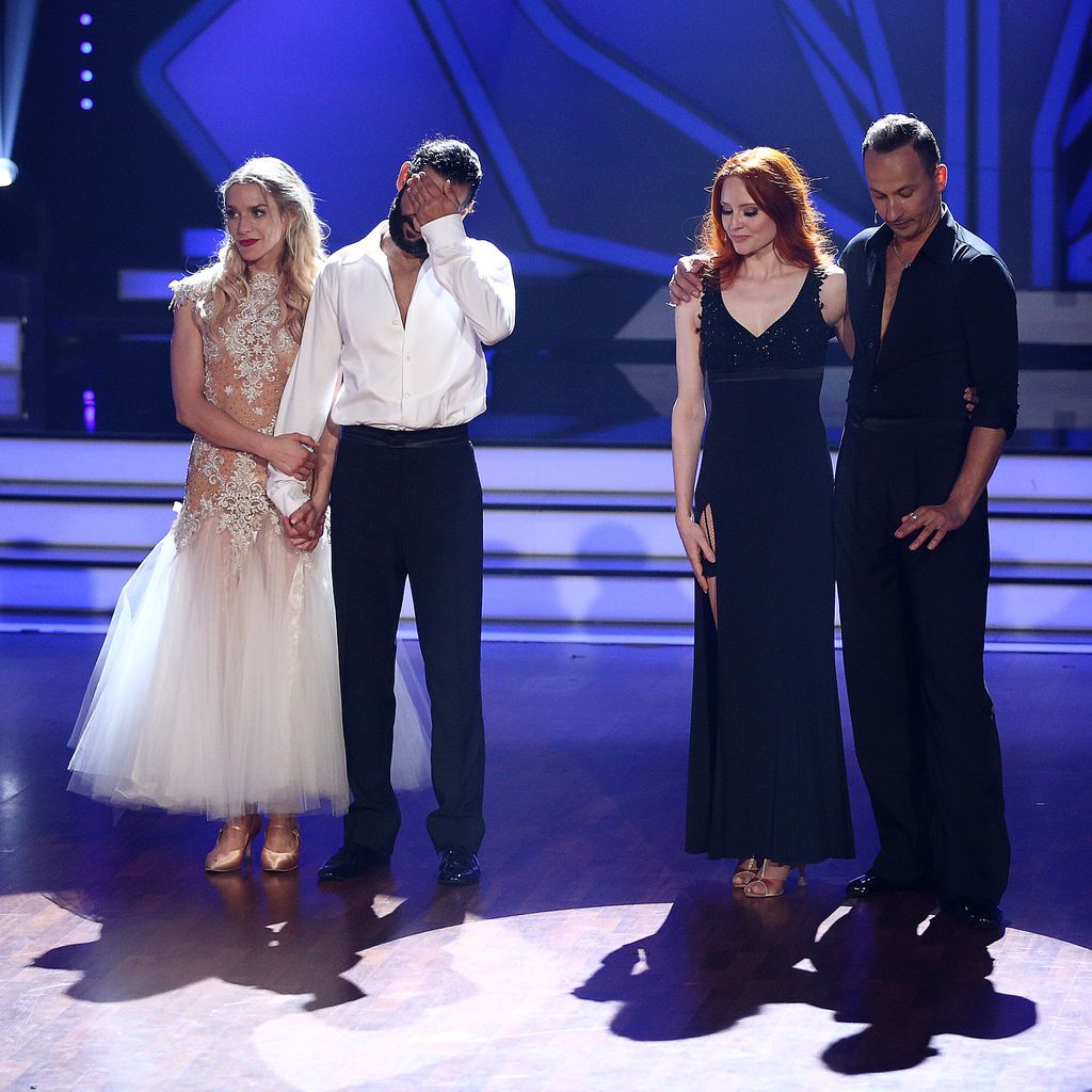 Julia Dietze, Massimo Sinató, Barbara Meier und Sergiu Luca im Halbfinale von "Let's Dance"