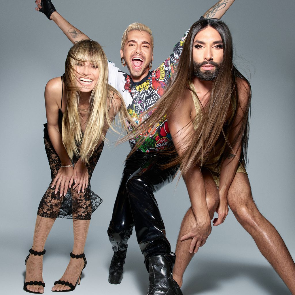 Die "Queen of Drags"-Jury Heidi Klum, Bill Kaulitz und Conchita Wurst