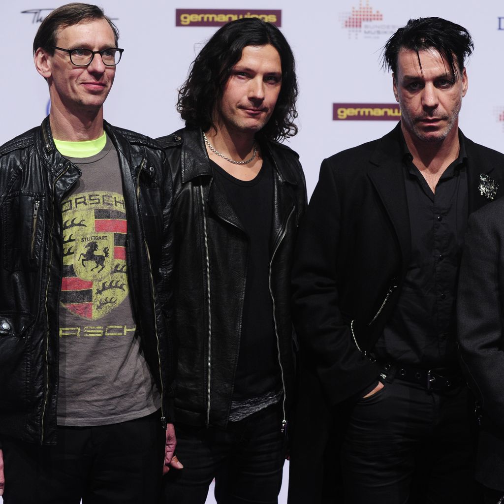 Die Rammstein-Musiker Christian Lorenz, Christoph Schneider, Till Lindemann und Paul Landers
