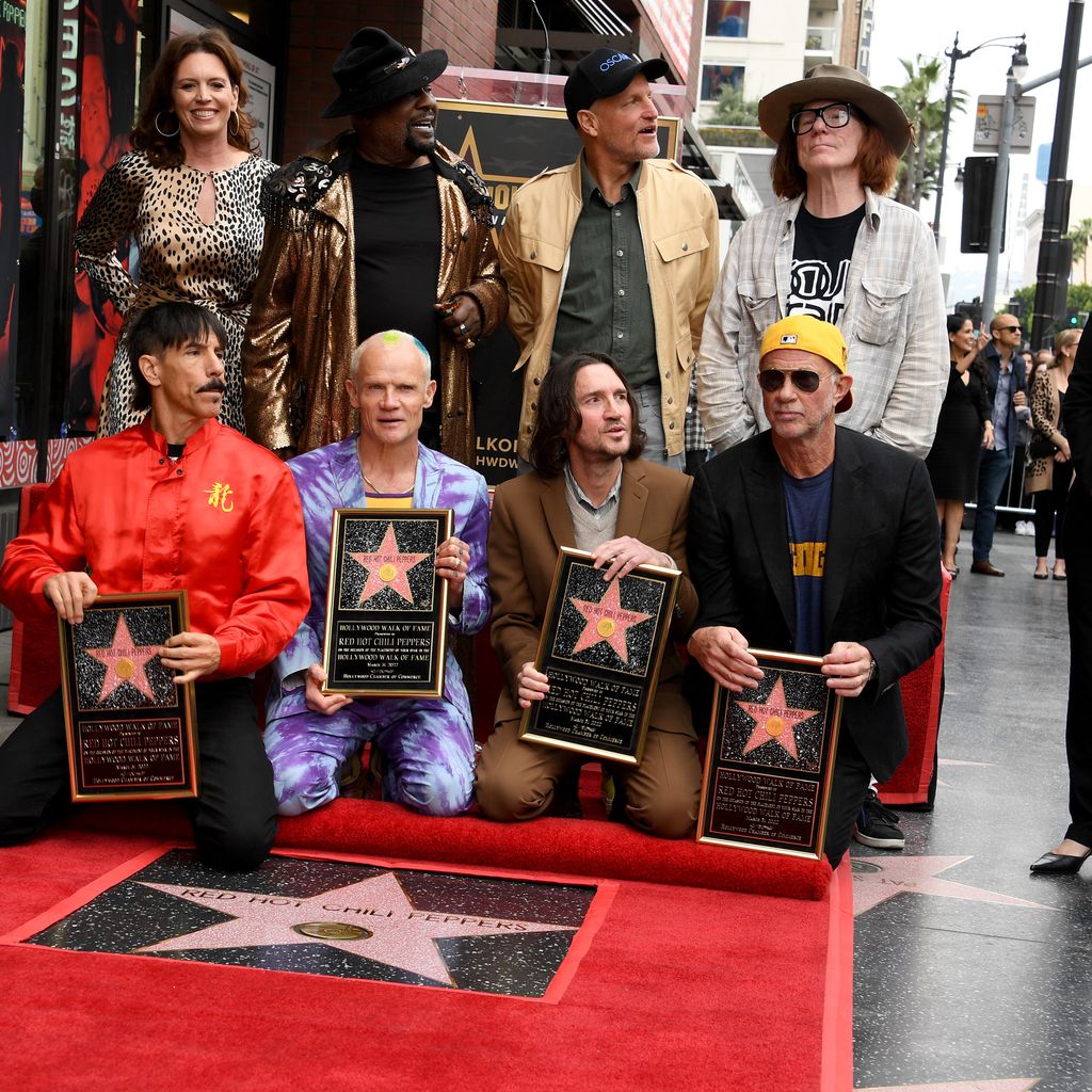 Die Red Hot Chili Peppers bei der Enthüllung ihres Walk-of-Fame-Sterns im März 2022