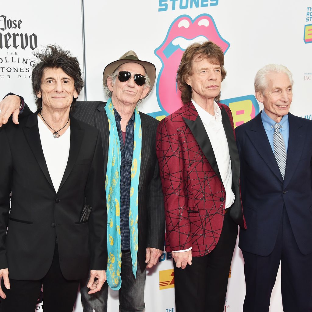 Die Rolling Stones bei der Eröffnung ihrer Ausstellung "Exhibitionism" in New York