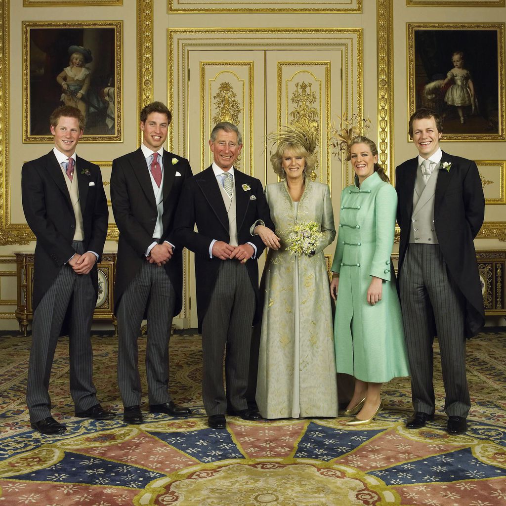 Die Royals bei der Hochzeit von König Charles und Camilla im Jahr 2005