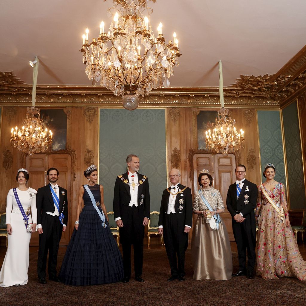 Die schwedische Königsfamilie mit König Felipe und Königin Letizia