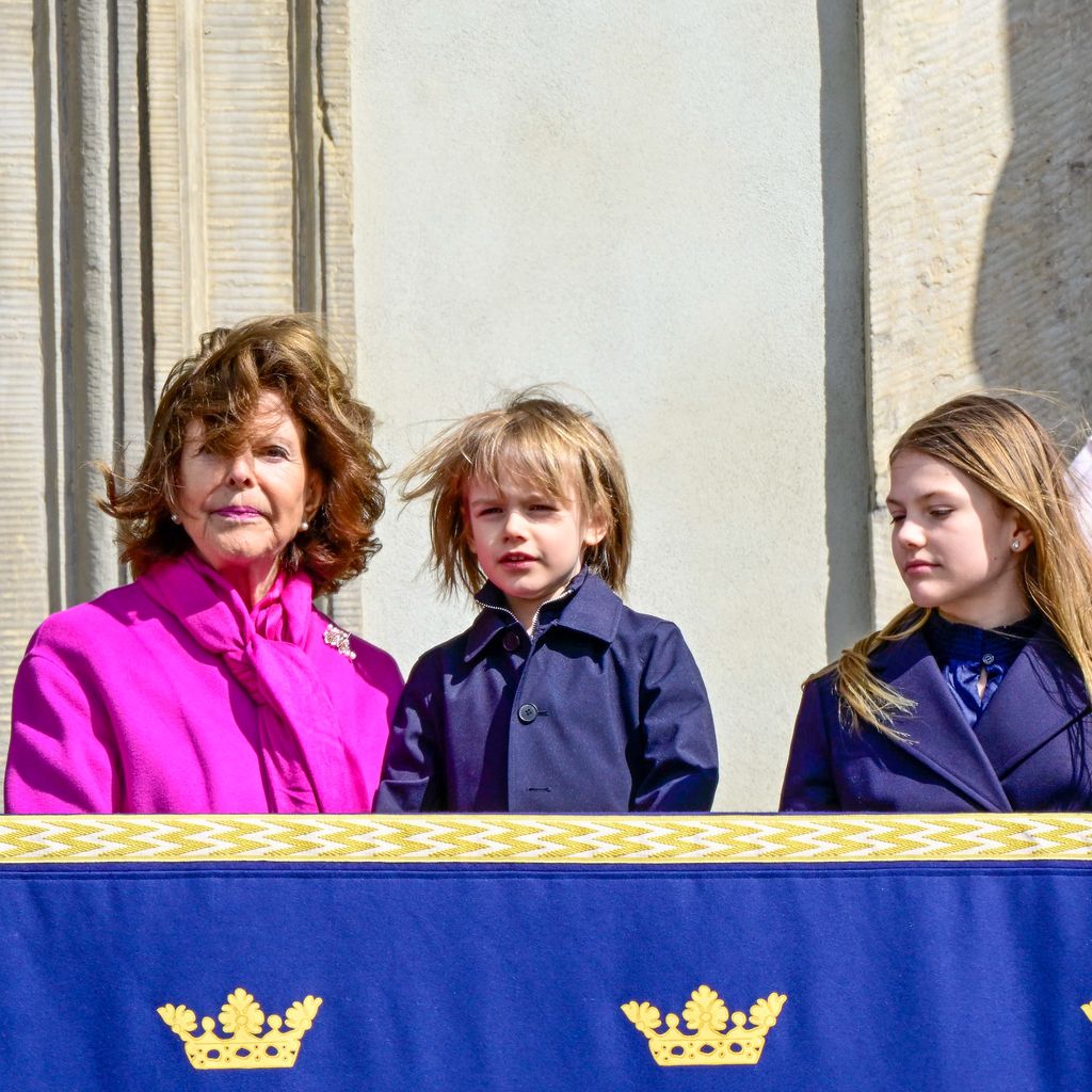 Die schwedischen Royals auf dem Balkon des House of Bernadotte, 2023
