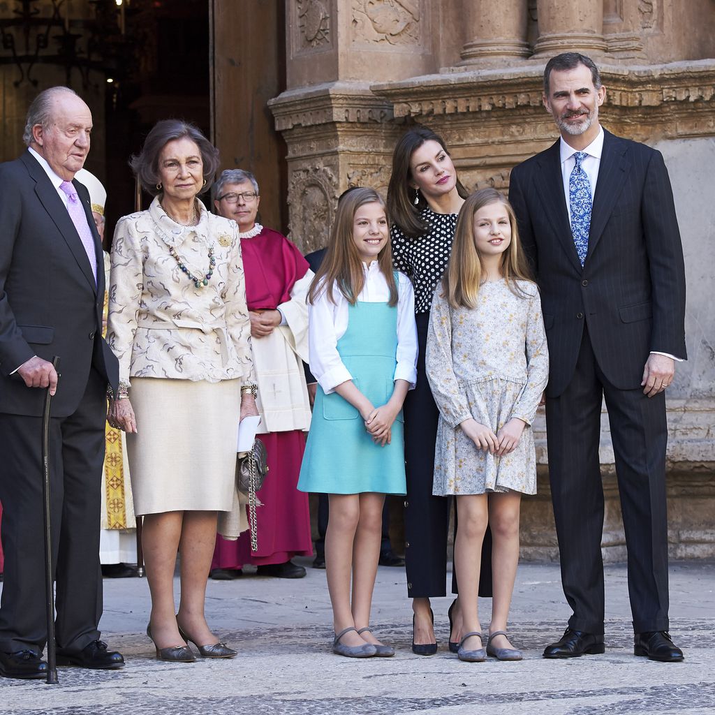 Die spanische Königsfamilie nach der Ostermesse 2018