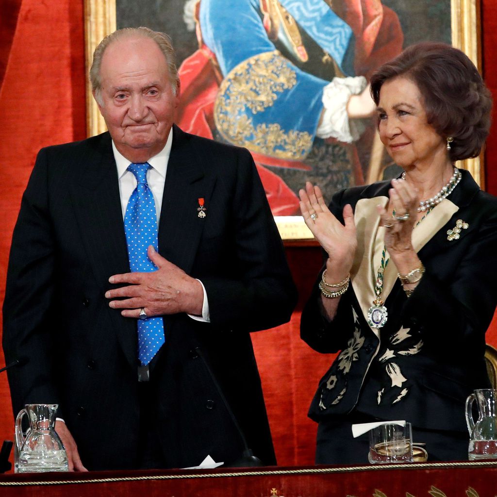 Die spanischen Royals Juan Carlos und Sofía an Juan Carlos' 80. Geburtstag