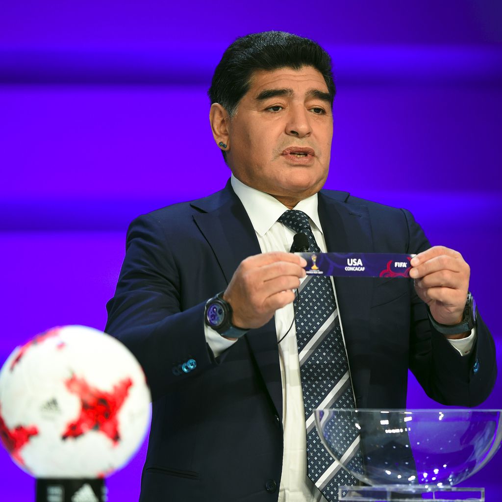 Diego Maradona im März 2017 in Suwon, Südkorea