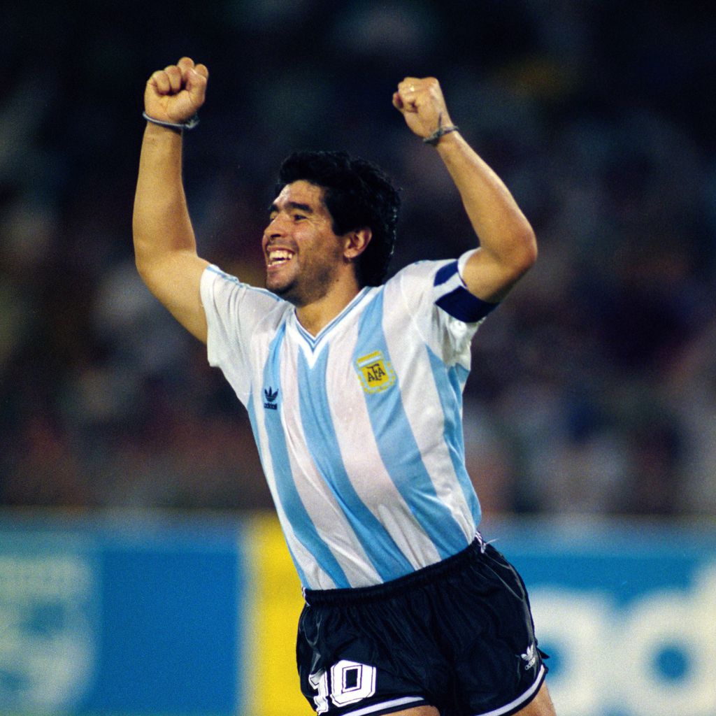 Diego Maradona beim Fifa World Cup in Neapel, Italien