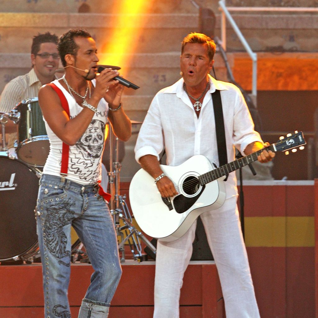 Dieter Bohlen und DSDS-Sieger Mark Medlock bei "Wetten, dass..?" im Juni 2007