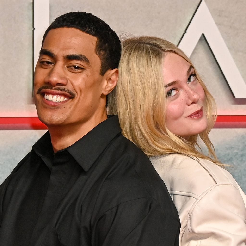 Dimitrius Schuster-Koloamatangi und Elle Fanning bei der UK-Spezialvorführung von "Predator: Badlands" in London