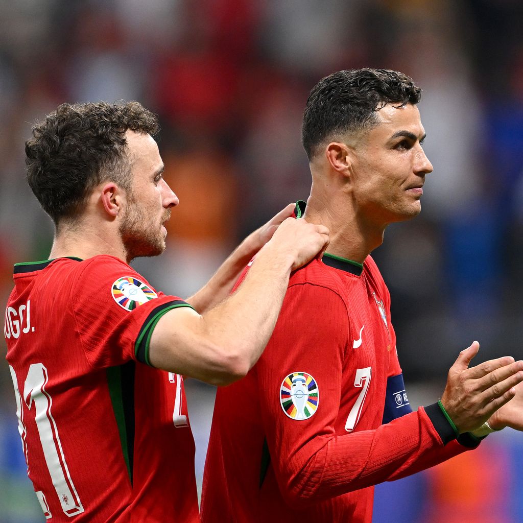 Diogo Jota und Cristiano Ronaldo bei EM 2024 in Frankfurt am Main