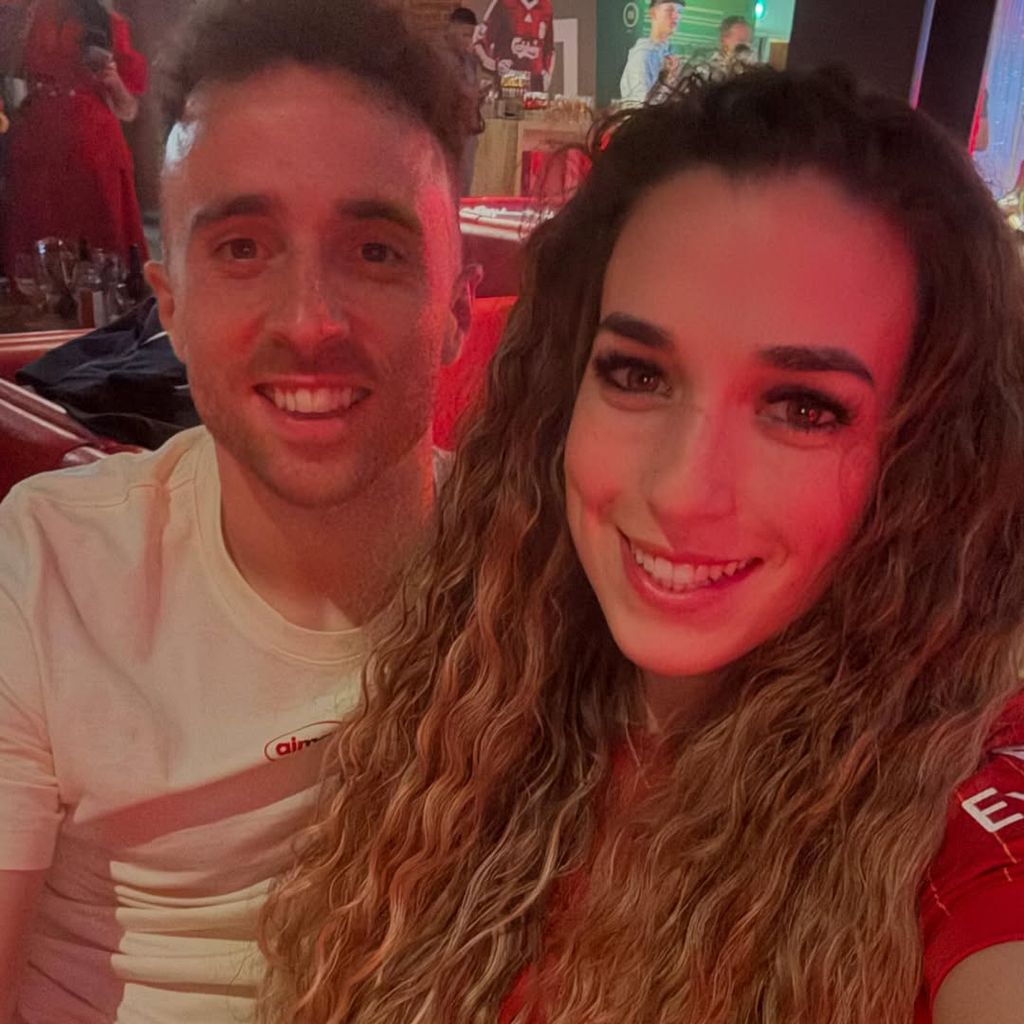 Fußballer Diogo Jota und seine Frau Rute Cardoso im April 2025