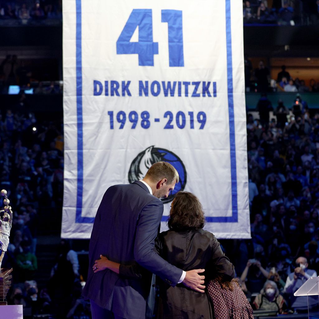 Dirk Nowitzki mit seiner Frau Jessica