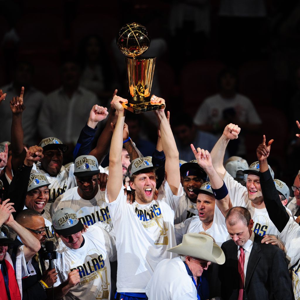 Dirk Nowitzki nach dem Sieg der NBA, 2011
