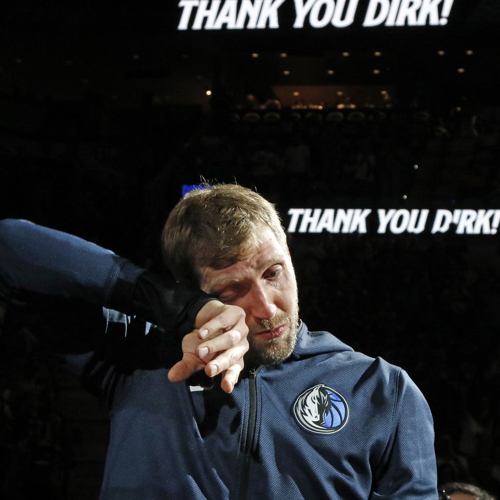Basketball-Star Dirk Nowitzki bei seinem letzten Spiel für die "Dallas Mavericks" 2019