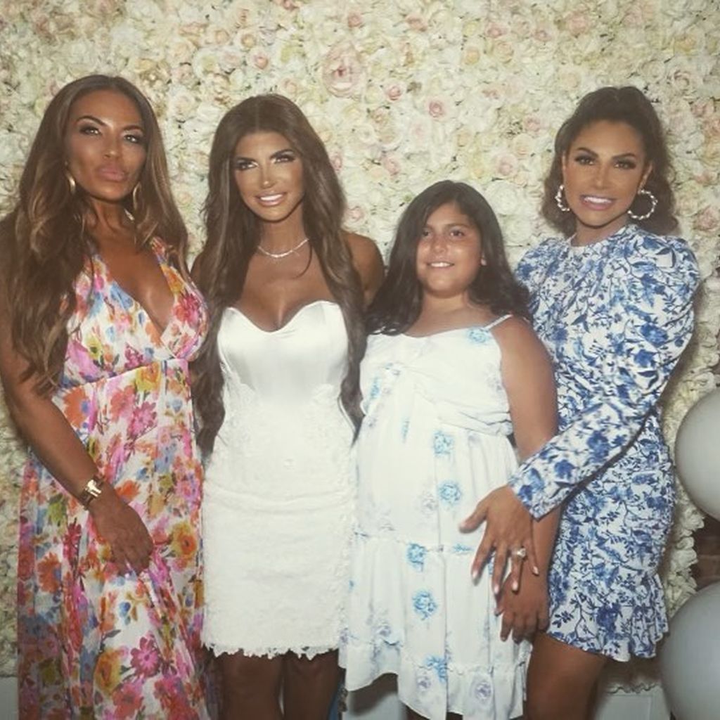 Dolores Catania, Teresa Giudice und Jennifer Aydin mit ihrer Tochter