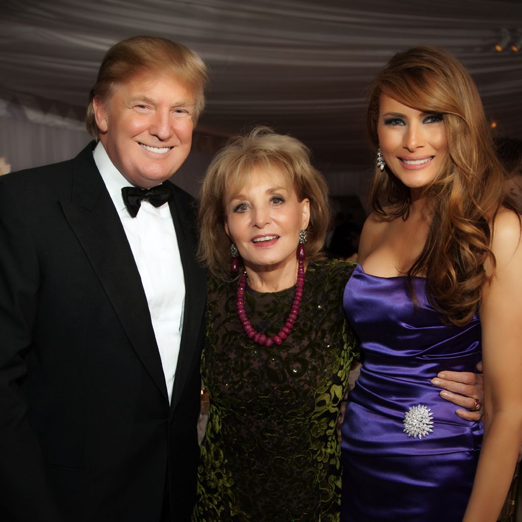Donald Trump, Barbara Walters und Melania Trump bei der Hochzeit von Ivanka Trump und Jared Kushner